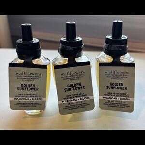 NEW 3 pk GOLDEN SUNFLOWER Wallflower Refill Bulbs SEALED Bath & Body Works